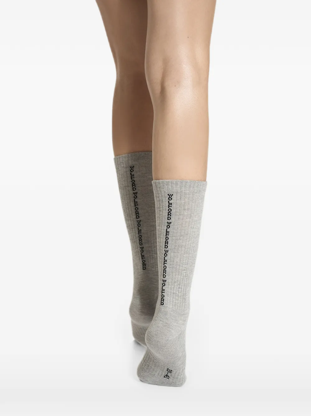 Wolford Ribgebreide sokken Grijs