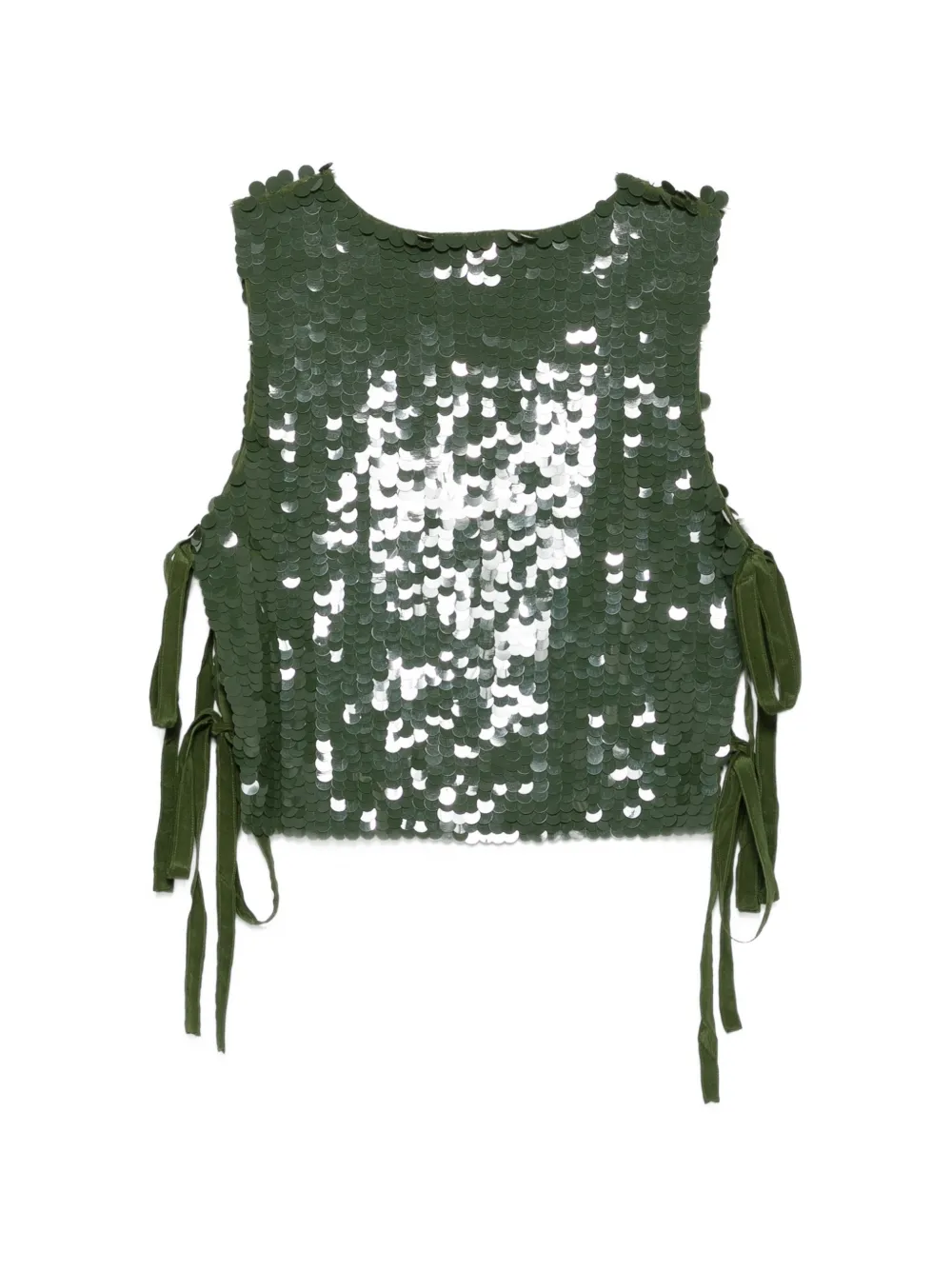 P.a.r.o.s.h Sequin-embellished Side-tie Top In Multi
