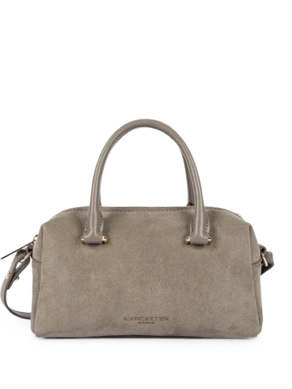 Lancaster SSuède Cube Schultertasche mit Wildleder-Finish - Nude