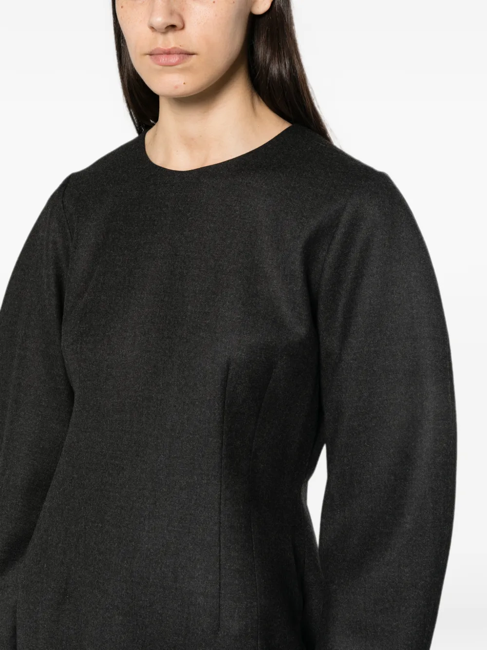 P.A.R.O.S.H. Maxi-jurk met ronde hals Grijs