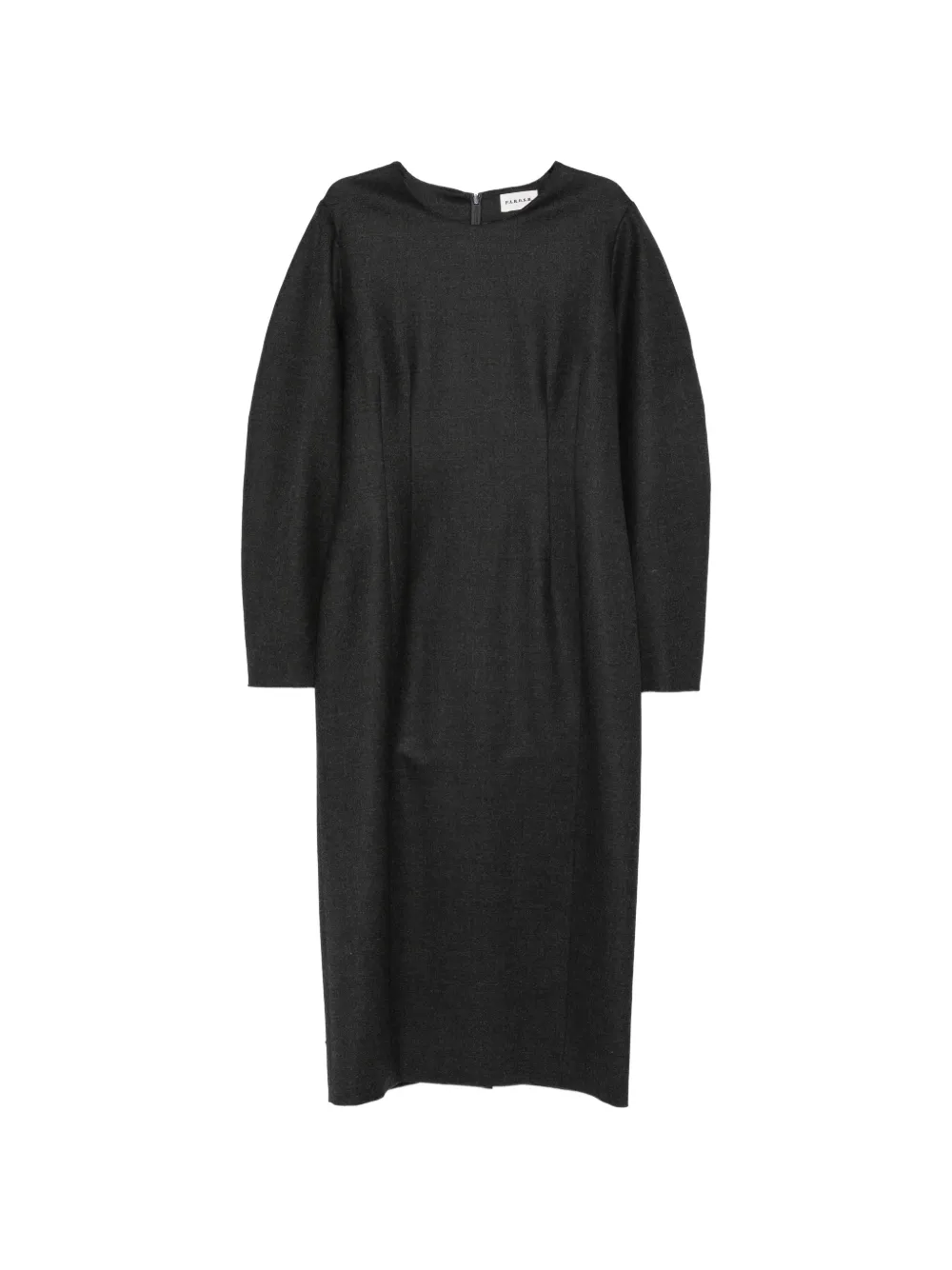 P.A.R.O.S.H. crew-neck long-sleeve midi dress - Grey