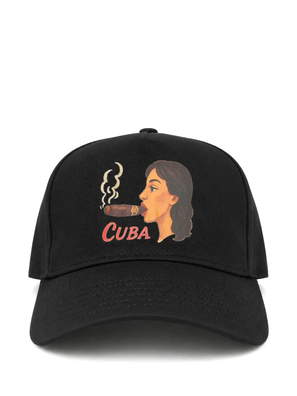 Melt graphic-print cap - Schwarz