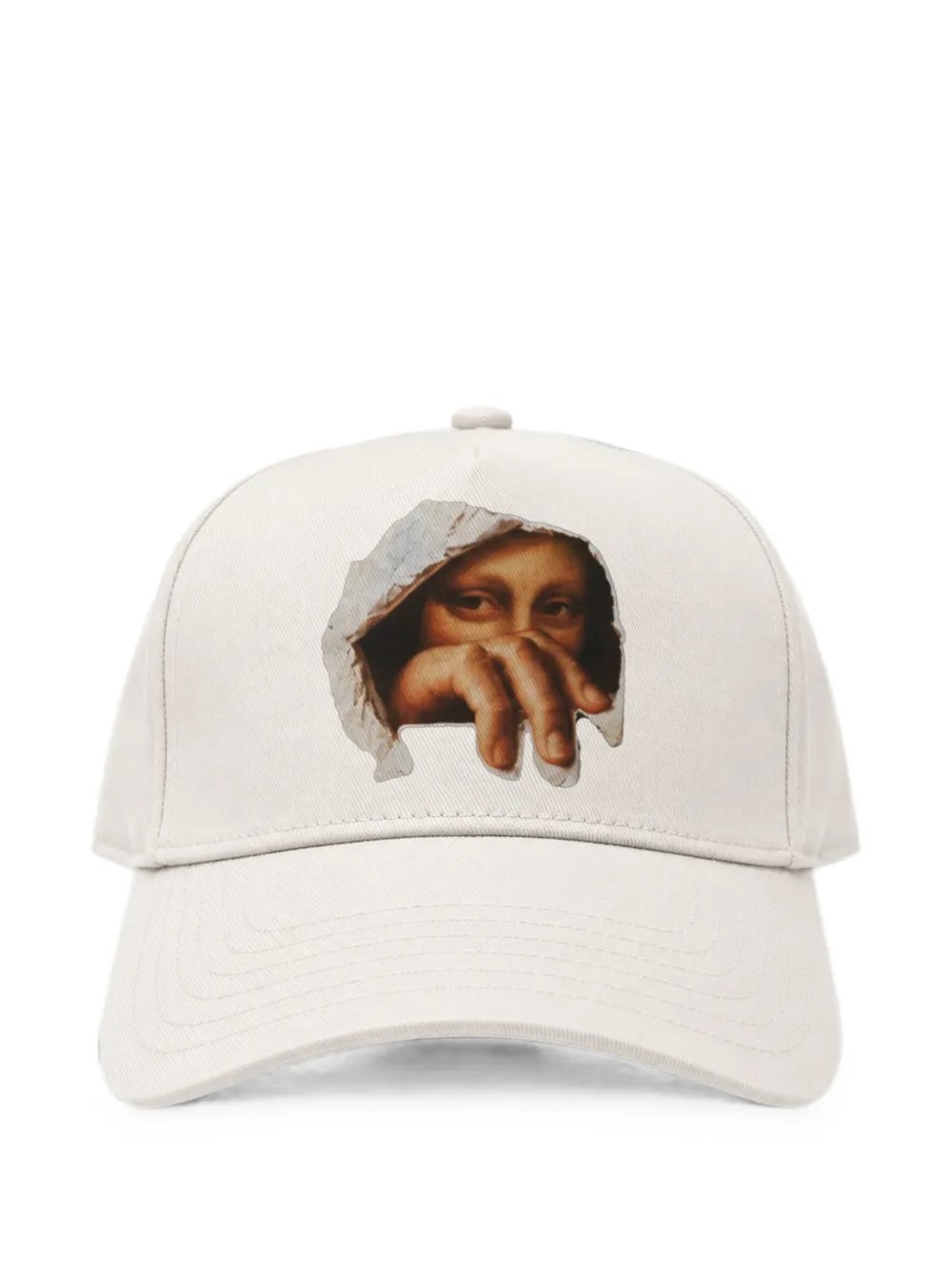 Melt Graphic-print Cotton Baseball Cap In White