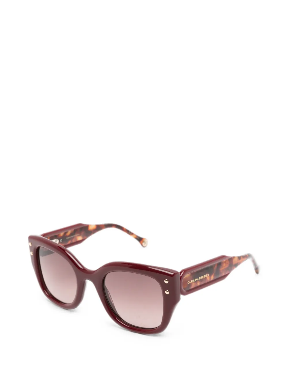 Carolina Herrera Zonnebril met vierkant montuur Rood