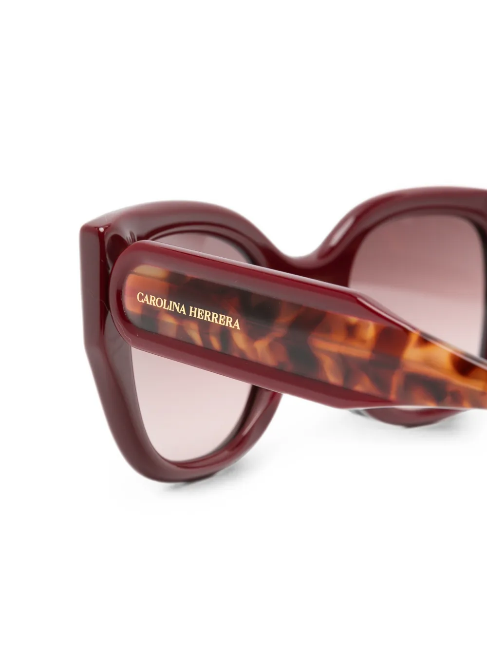 Carolina Herrera Zonnebril met vierkant montuur Rood