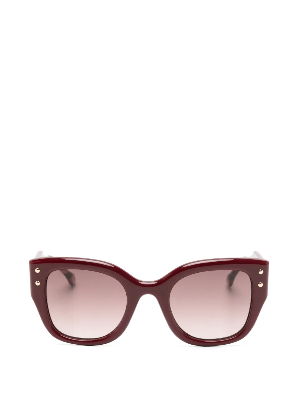 Carolina Herrera Sonnenbrille mit eckigem Gestell - Rot