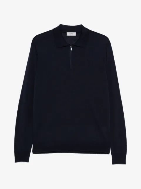 Ferrante quarter-zip knitted polo shirt