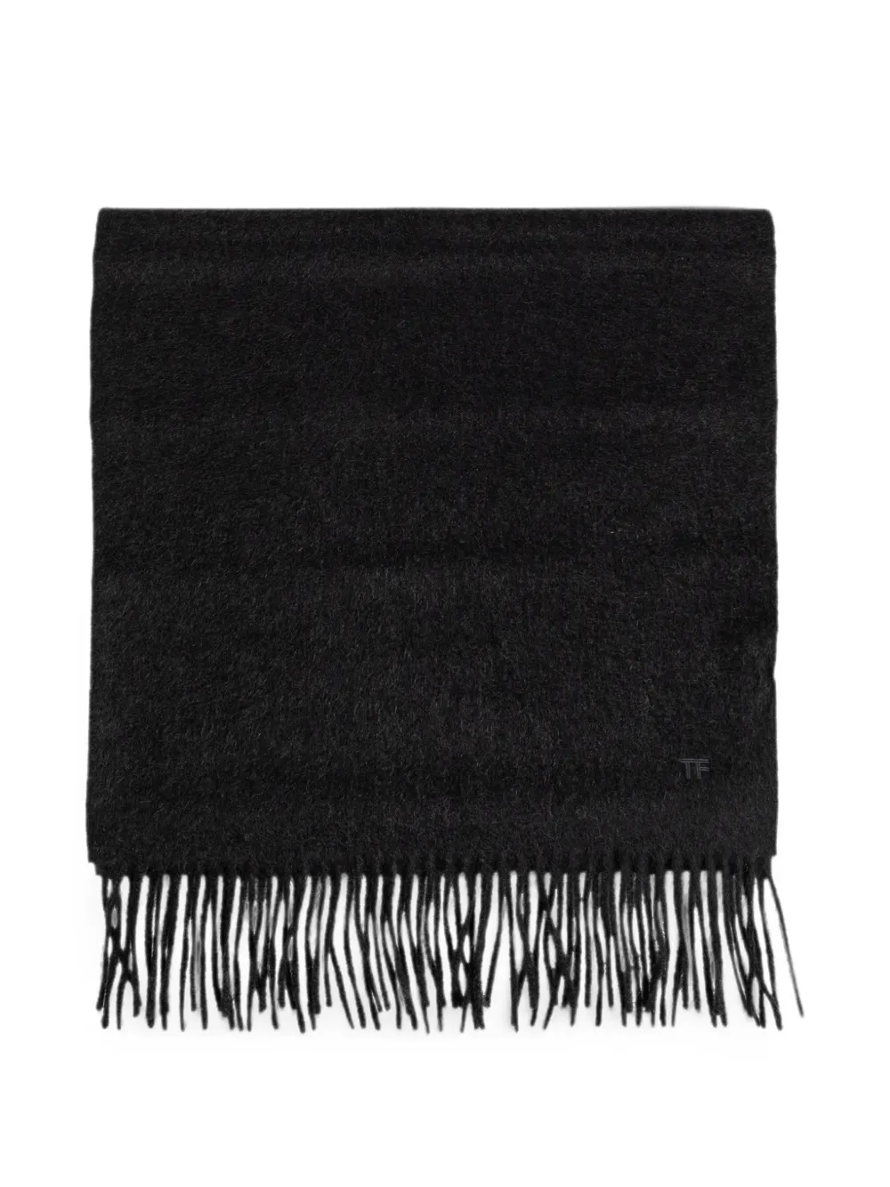 TOM FORD fringed cashmere scarf - Nero