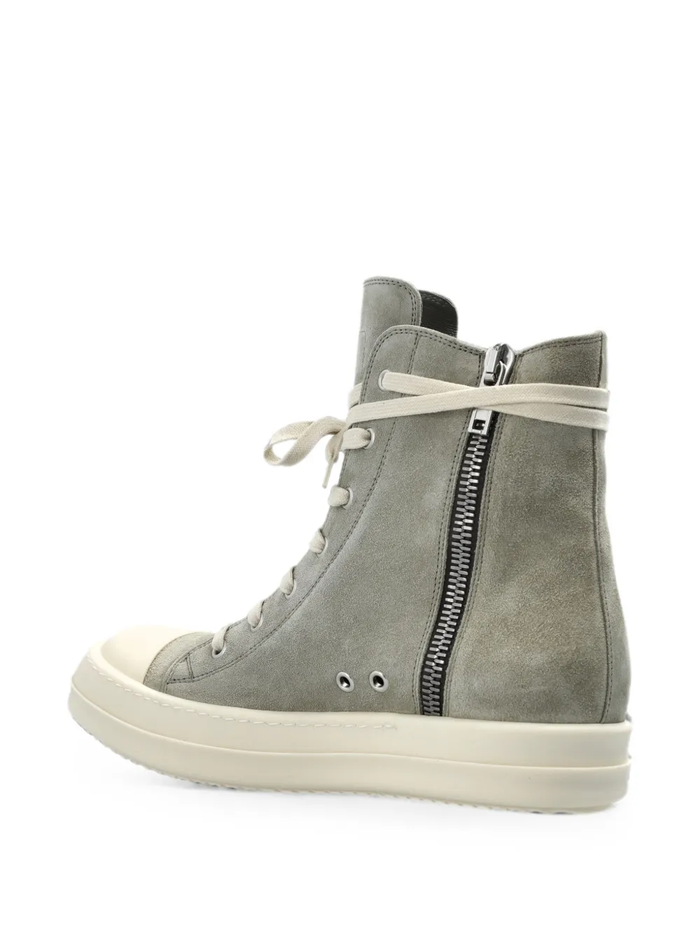 Rick Owens leather high-top sneakers Grijs