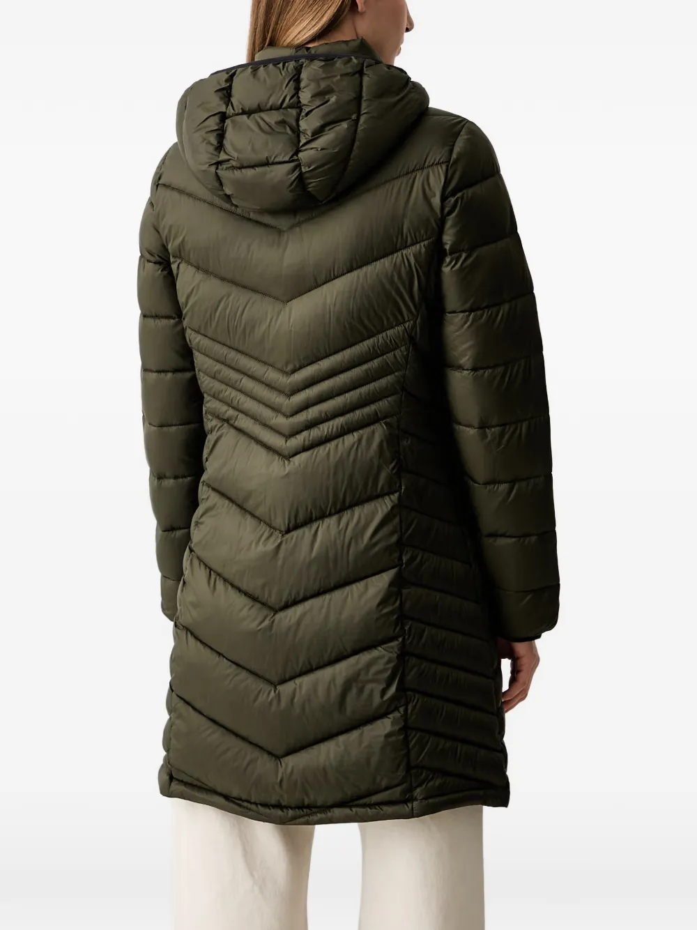 DKNY quilted hooded jacket Groen