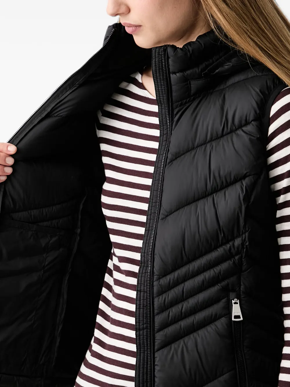 DKNY Bodywarmer met capuchon Zwart