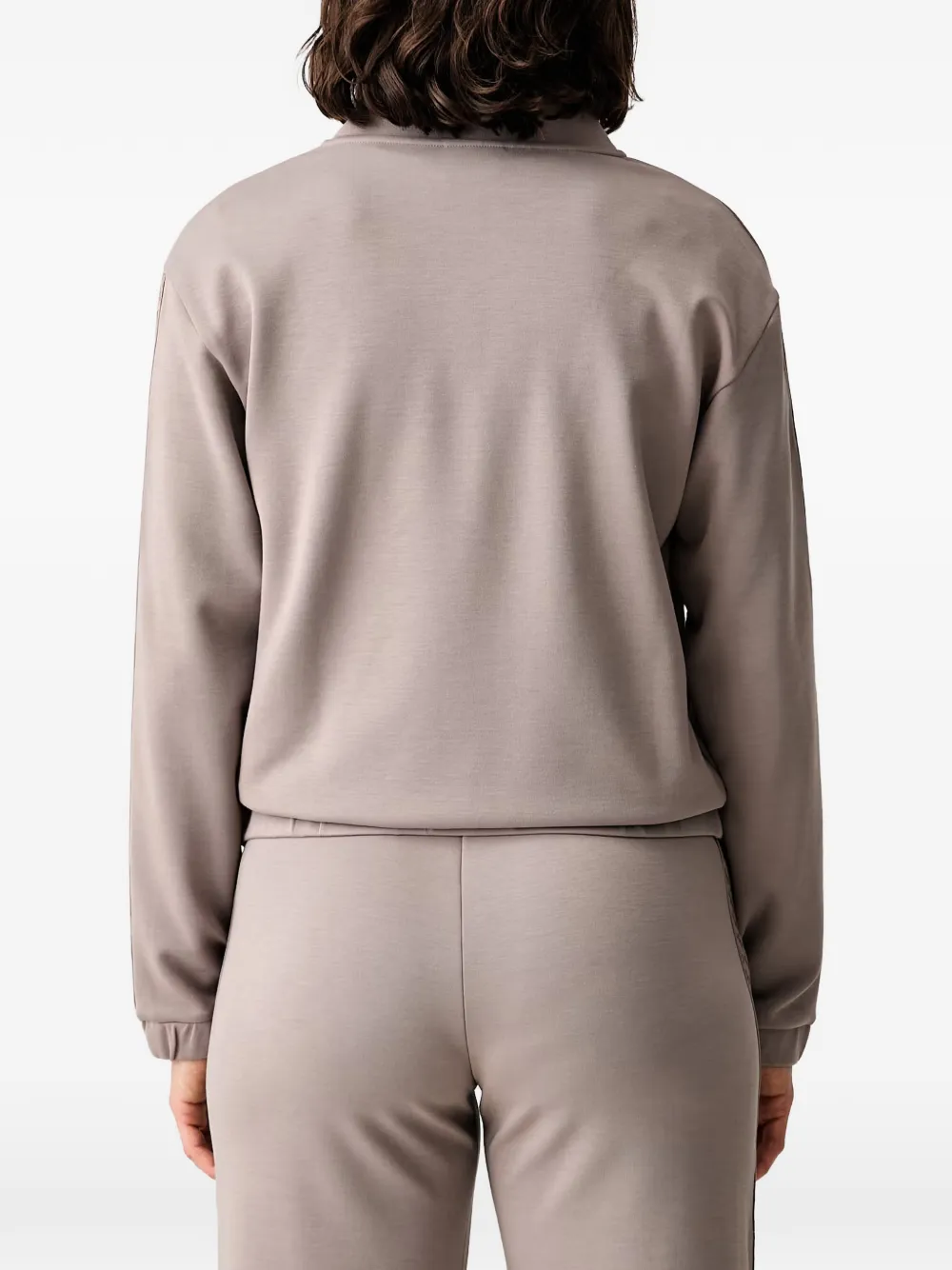 Ea7 Emporio Armani logo-print zip-up jacket Grijs