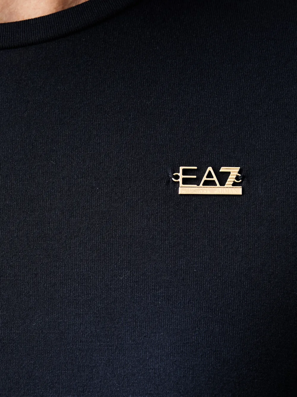 Ea7 Emporio Armani logo-plaque long-sleeve T-shirt Blauw