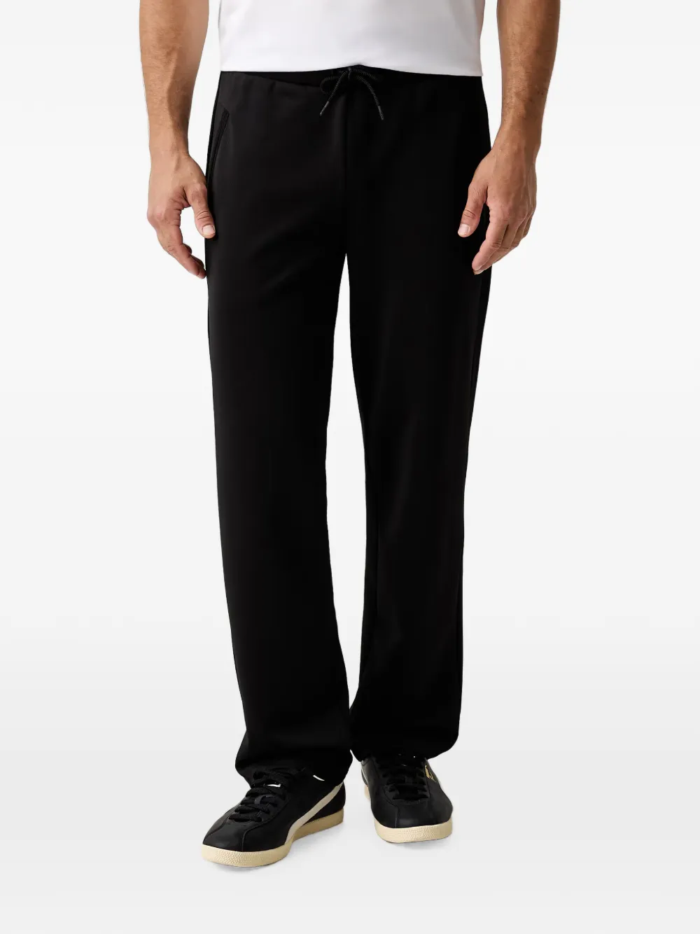 Ea7 Emporio Armani logo-plaque track pants - Nero