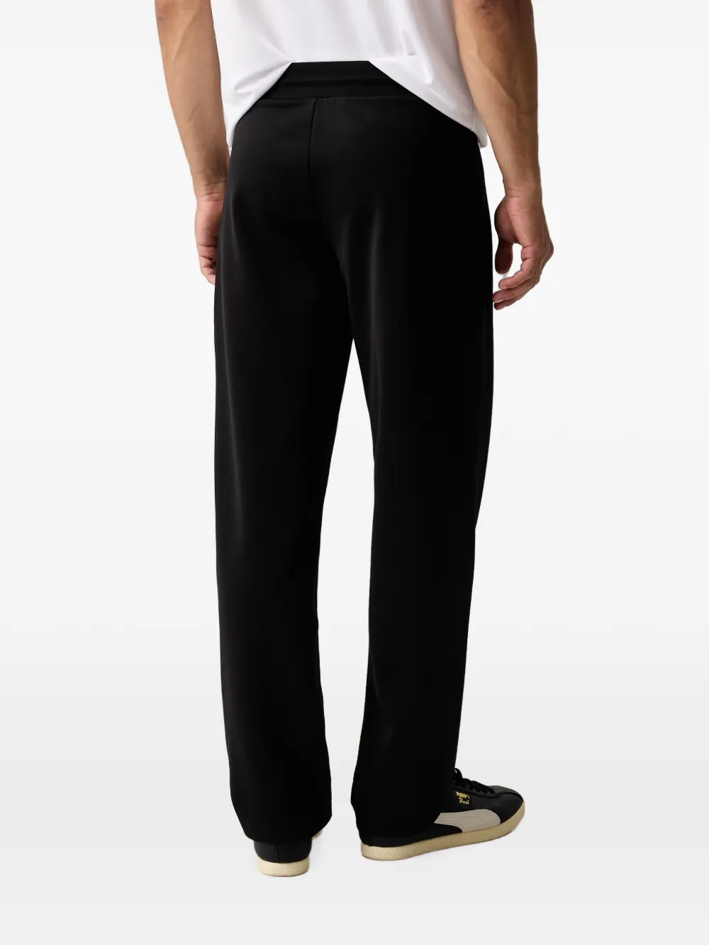 Ea7 Emporio Armani logo-plaque track pants Zwart