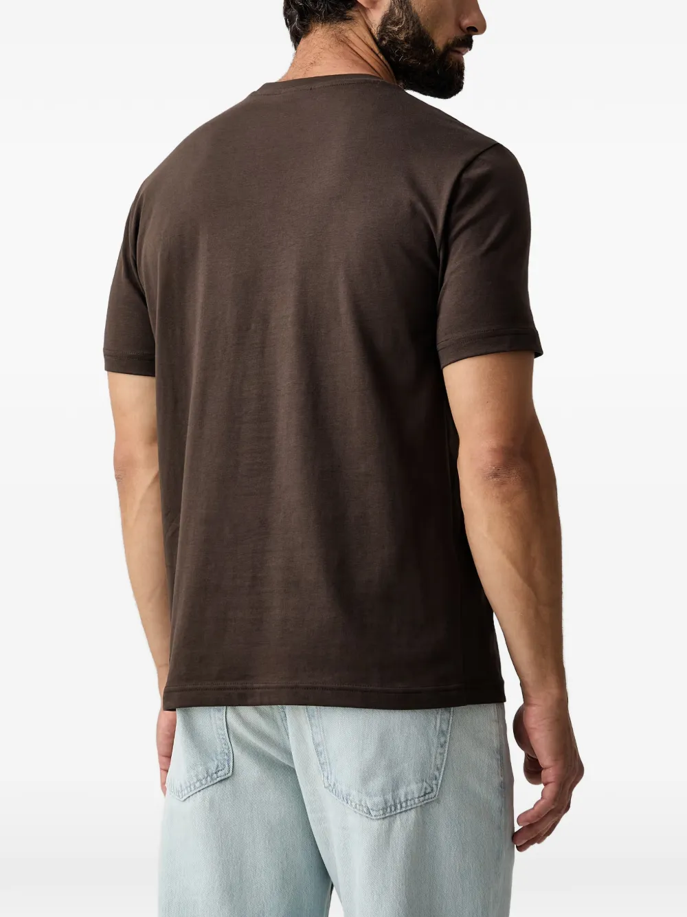 Ea7 Emporio Armani T-shirt met logopatch Bruin
