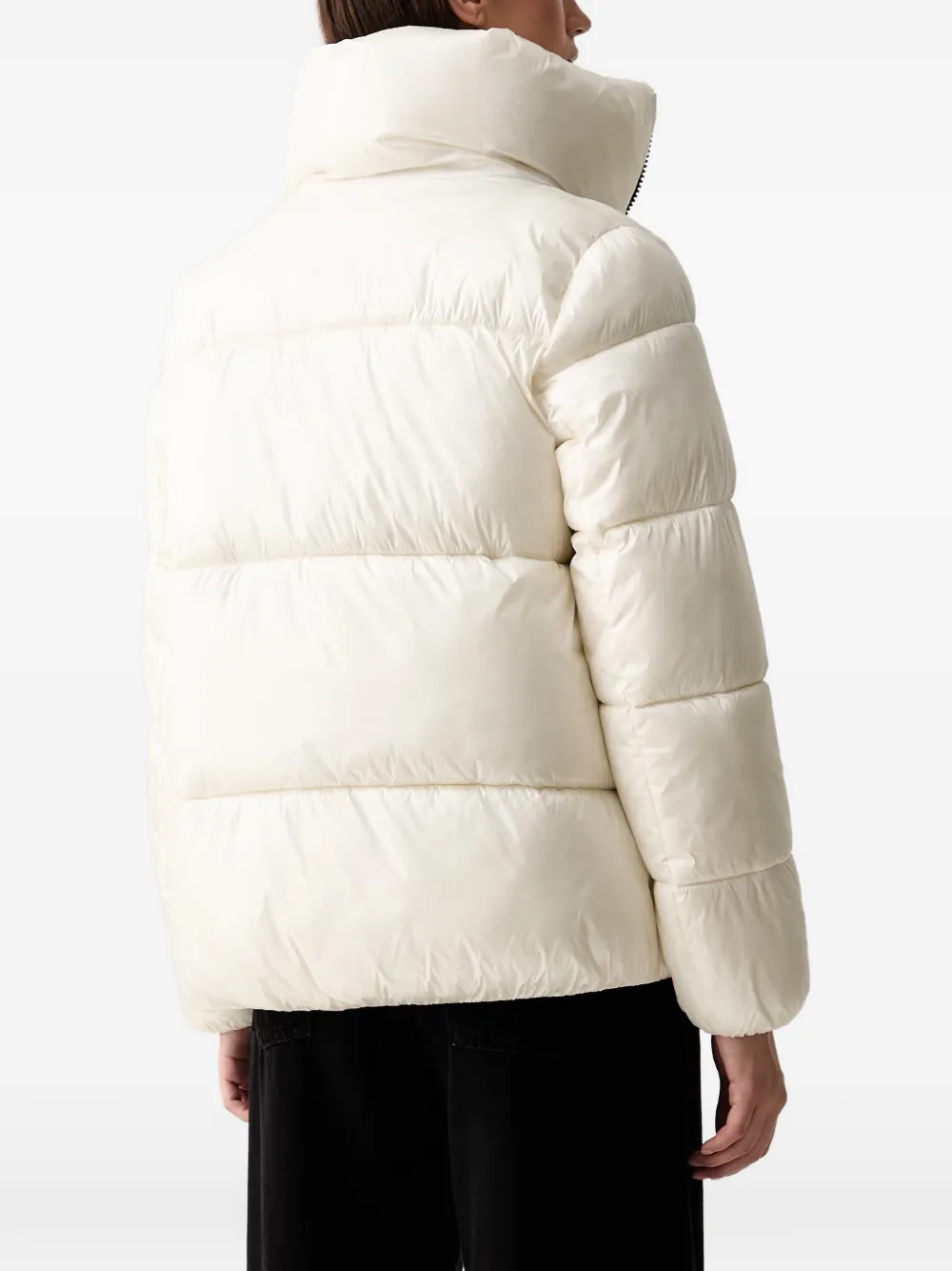 DKNY Gewatteerd jack met hoge hals Wit