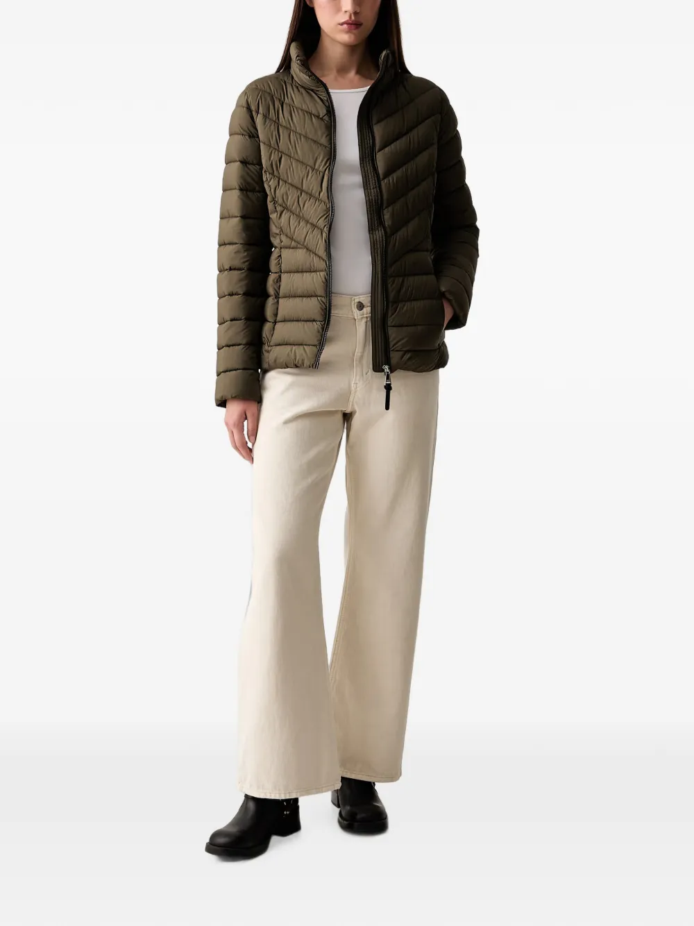 DKNY Gewatteerd donsjack Groen