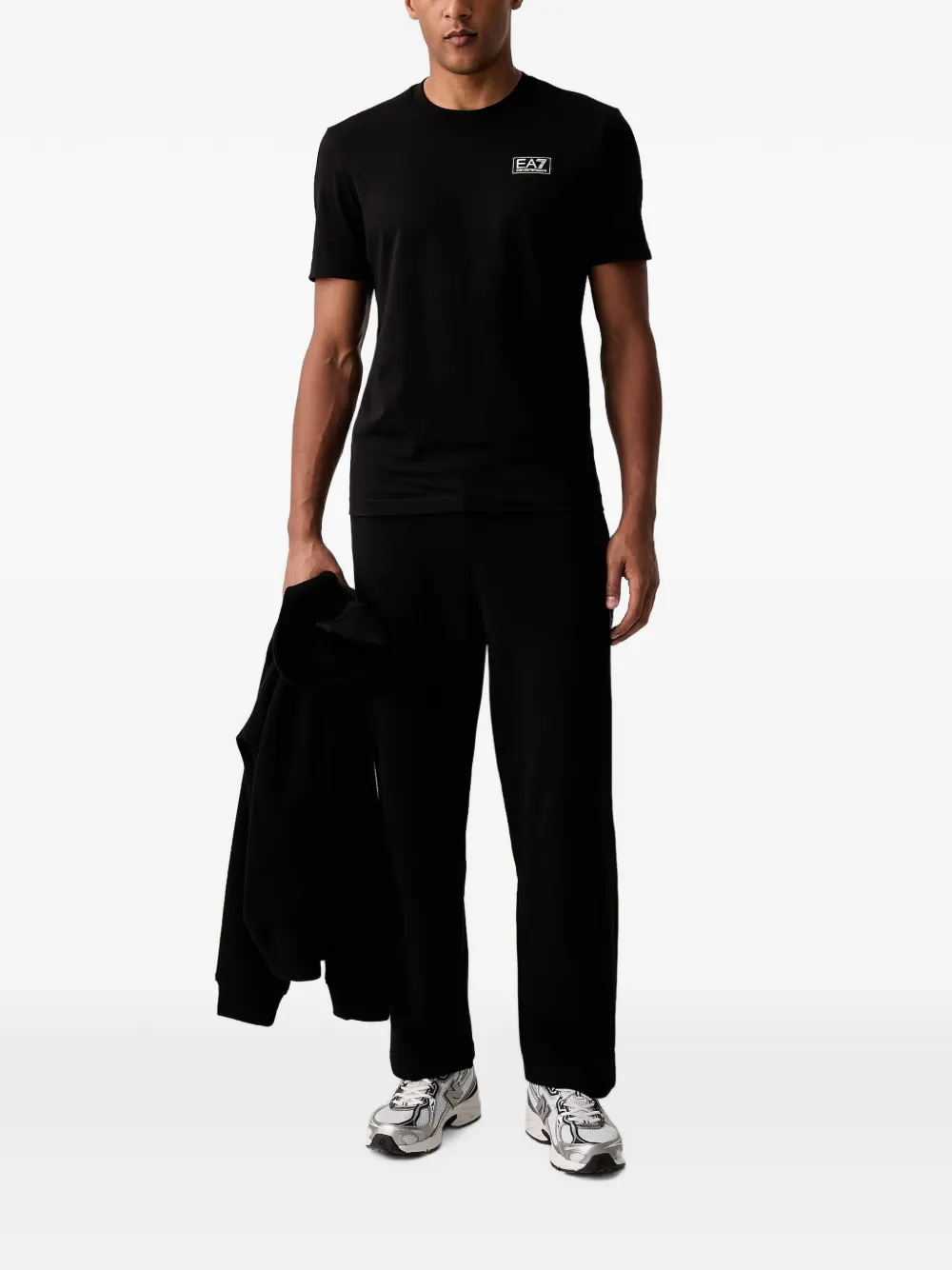 Ea7 Emporio Armani logo-patch track pants Zwart