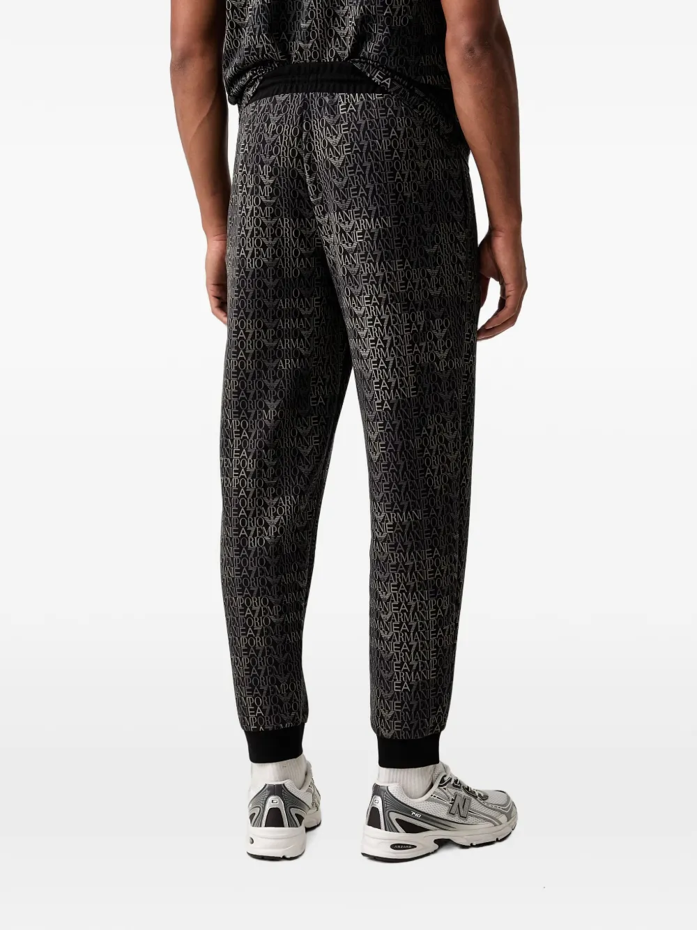 Ea7 Emporio Armani Trainingsbroek met logoprint Zwart