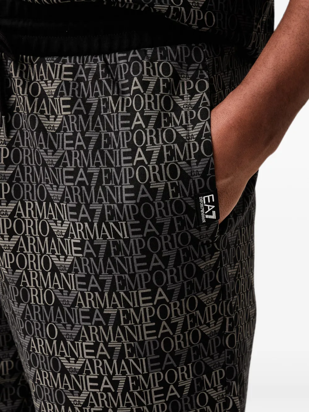 Ea7 Emporio Armani Trainingsbroek met logoprint Zwart