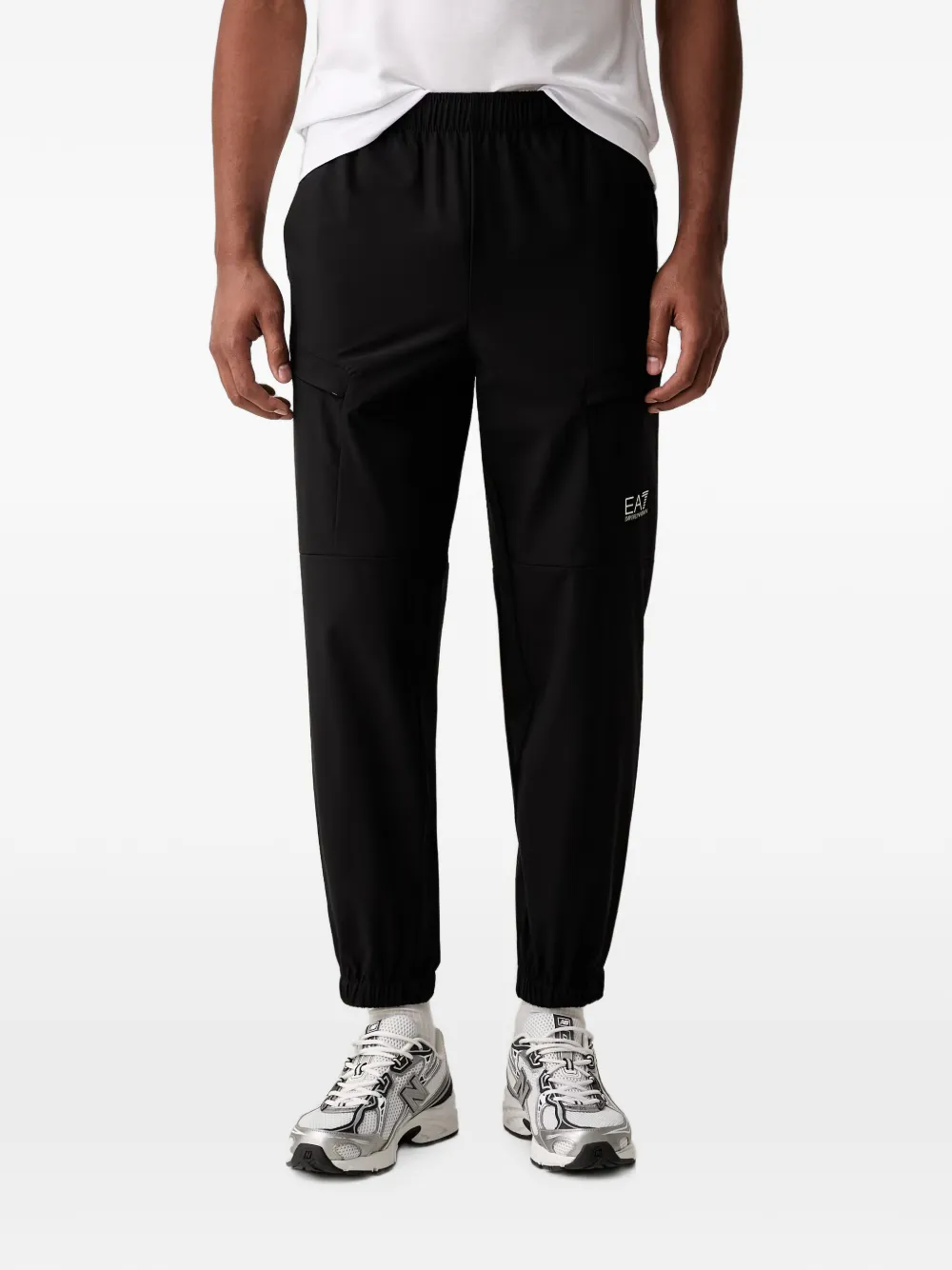 Ea7 Emporio Armani Ventus 7 logo-print track pants - Nero