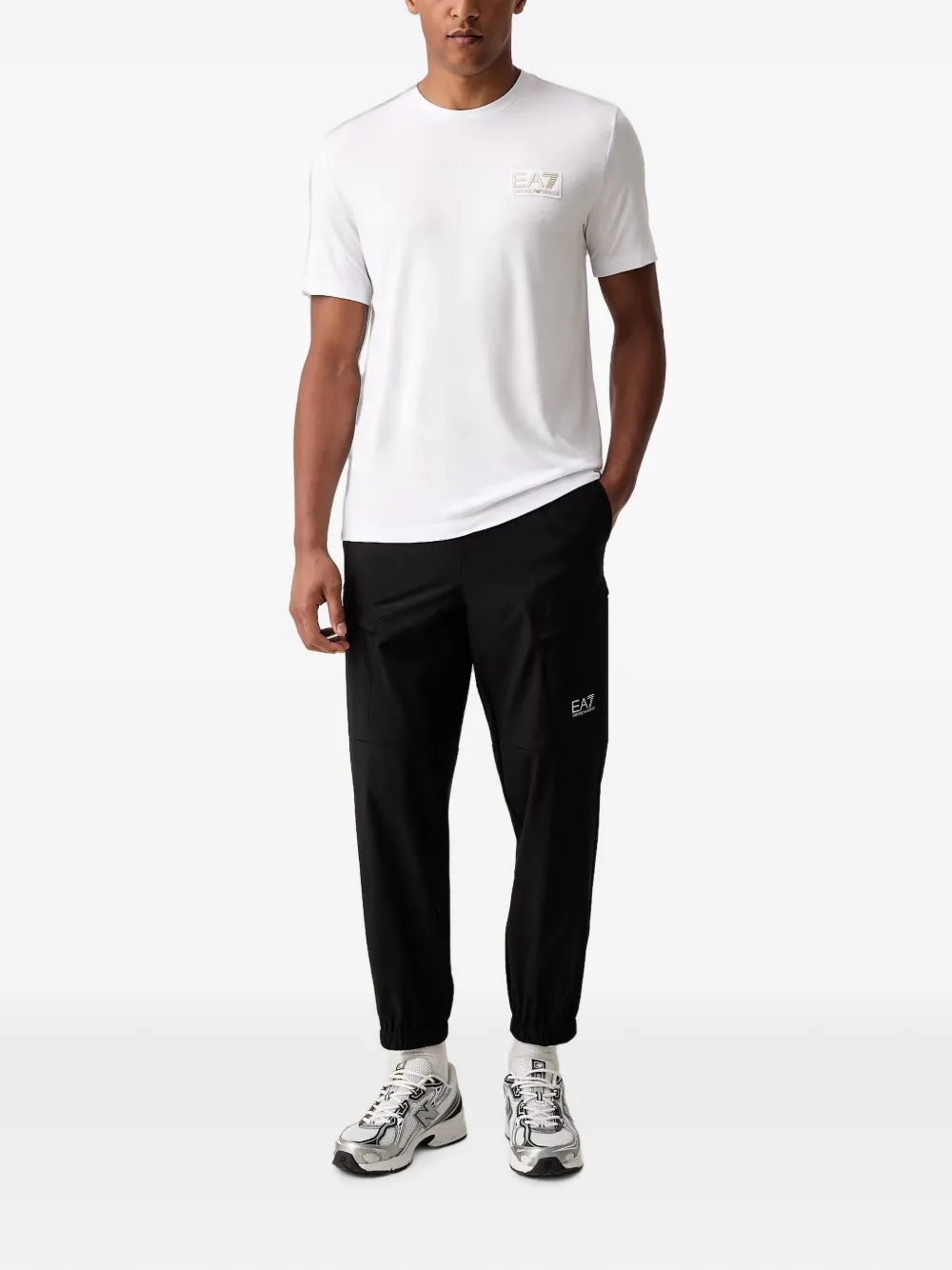 Ea7 Emporio Armani Ventus 7 trainingsbroek met logoprint Zwart
