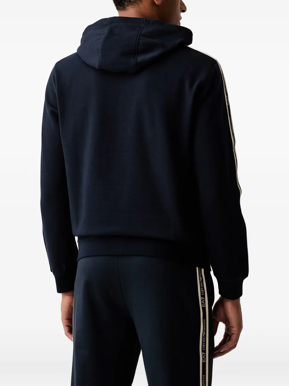 Ea7 Emporio Armani Hoodie met logoband Blauw