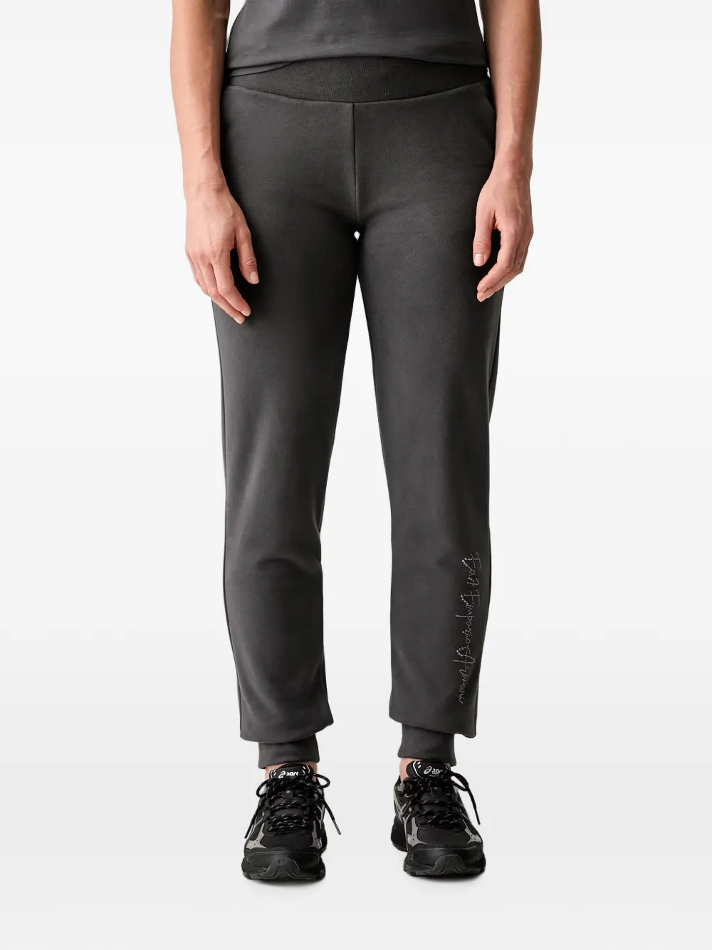 Ea7 Emporio Armani logo-print elasticated-waist track pants - Marrone