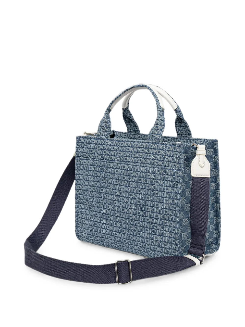DKNY logo-plaque tote bag Blauw