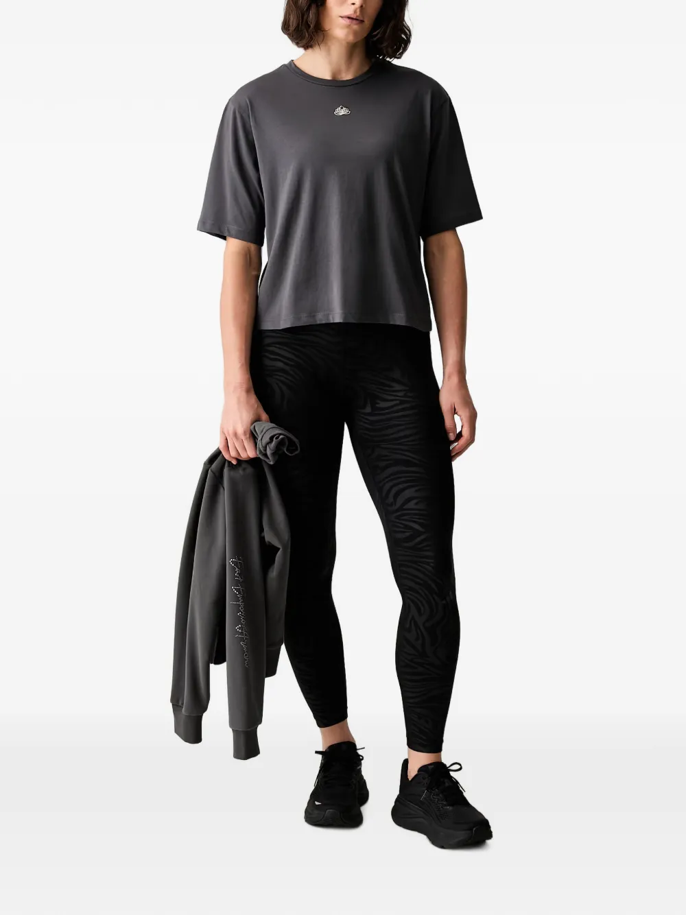 Ea7 Emporio Armani T-shirt met geborduurd logo Grijs