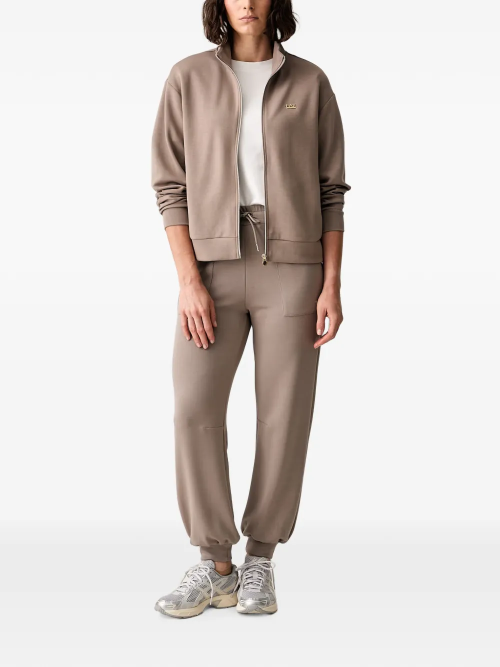 Ea7 Emporio Armani Elastische trainingsbroek met trekkoord Beige