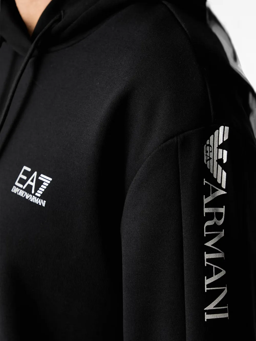 Ea7 Emporio Armani Trainingspak met logoband Zwart
