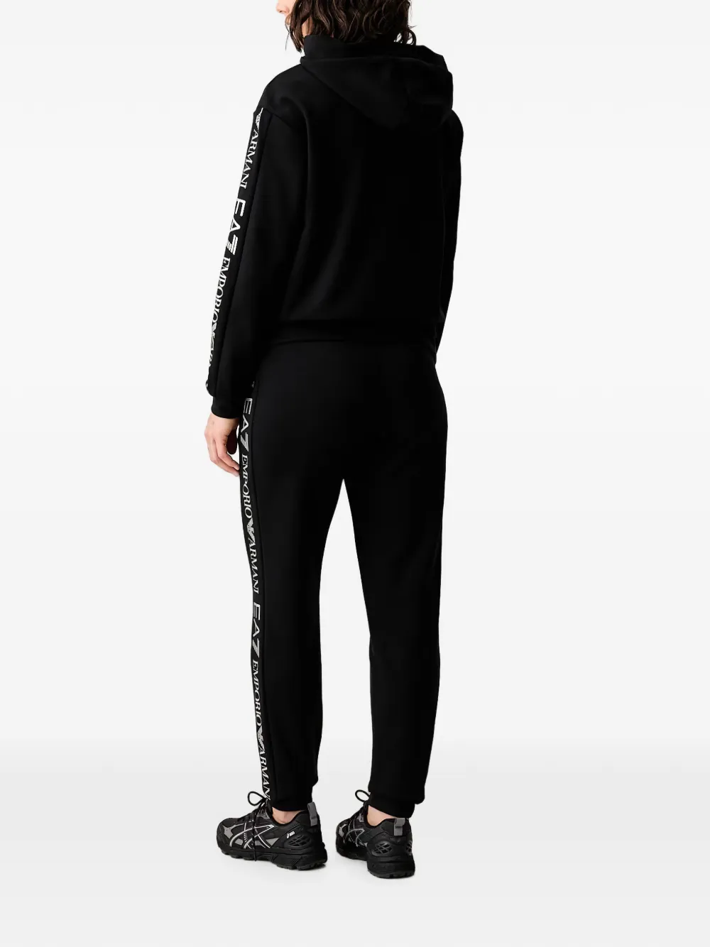 Ea7 Emporio Armani Trainingspak met logoband Zwart