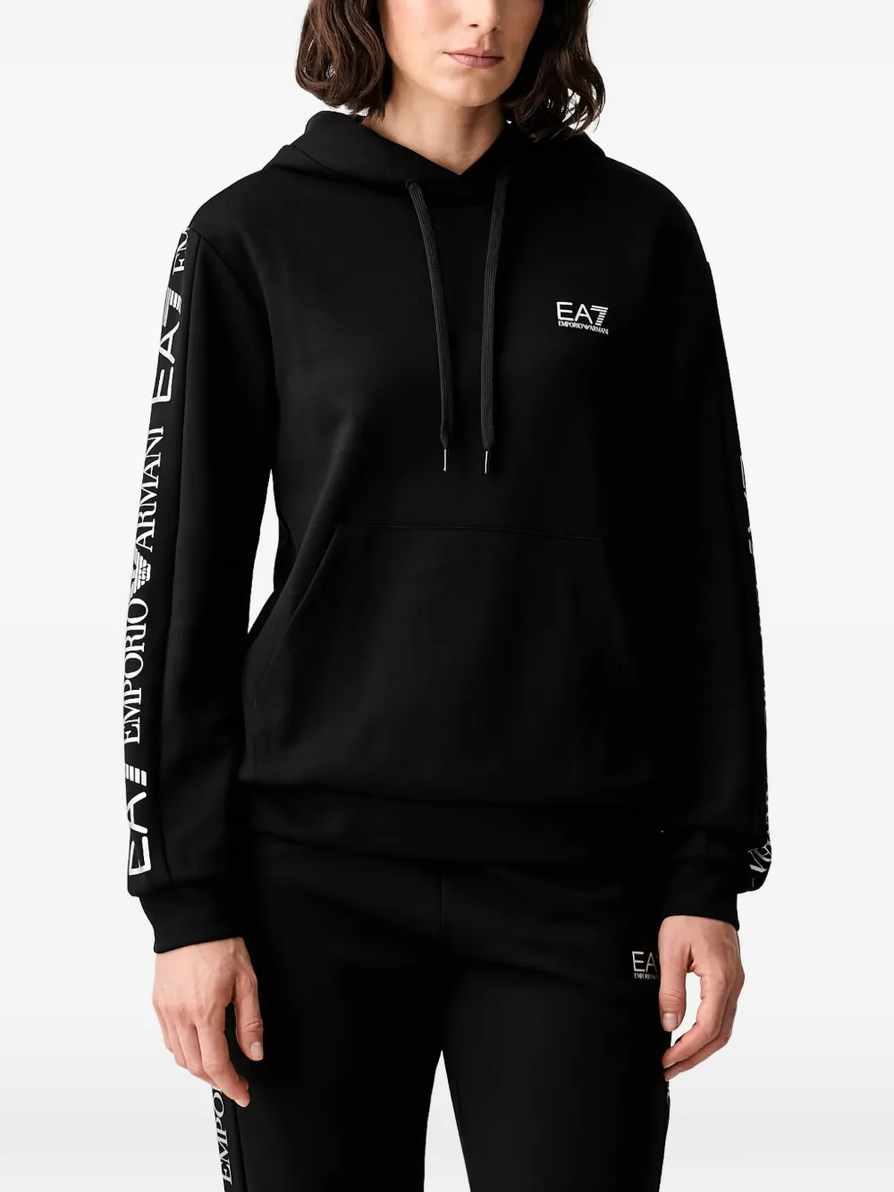Ea7 Emporio Armani logo-tape tracksuit - Nero