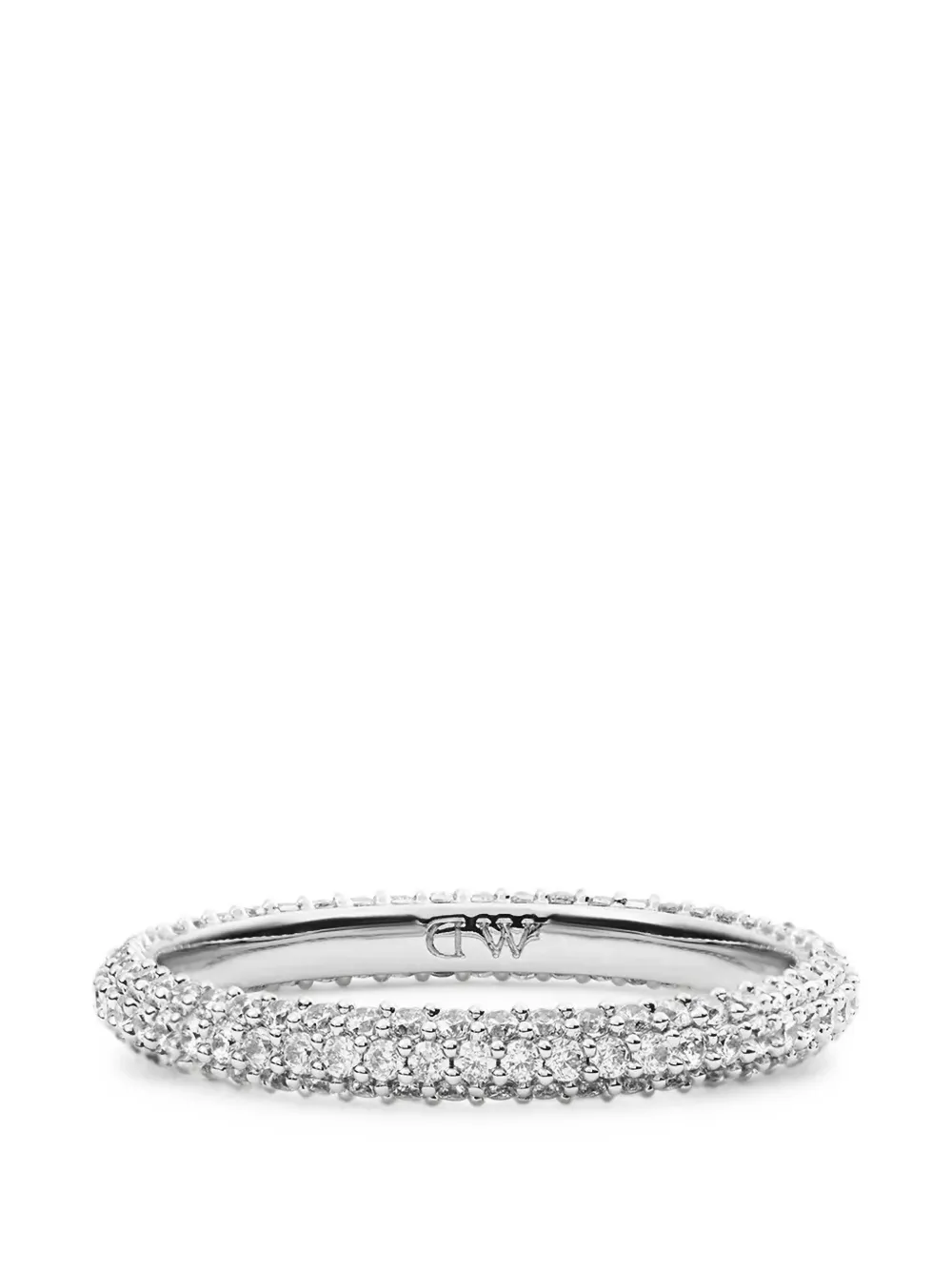 Daniel Wellington pavé-set crystal rings - Argento
