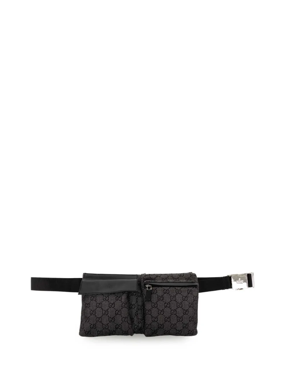 Gucci Pre-Owned 2000-2015 GG Denim Double Pocket belt bag - Grau