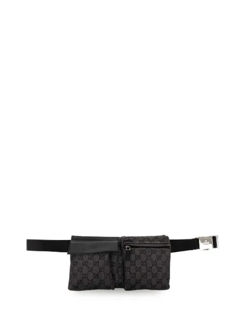 Gucci Pre-Owned 2000-2015 GG Denim Double Pocket belt bag
