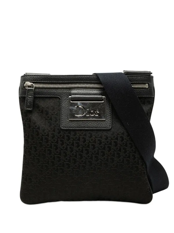Dior Pre-owned 2006 Diorissimo Trotter Canvas Street Chic Crossbody Bag in Black