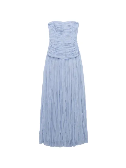 SIMKHAI  Danielle crinkle-jersey bustier maxi gown dress