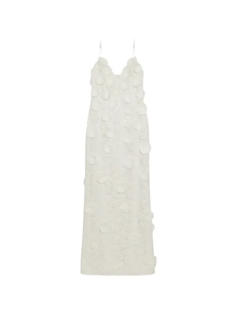 SIMKHAI  Maven floral-raffia slim-fit maxi dress