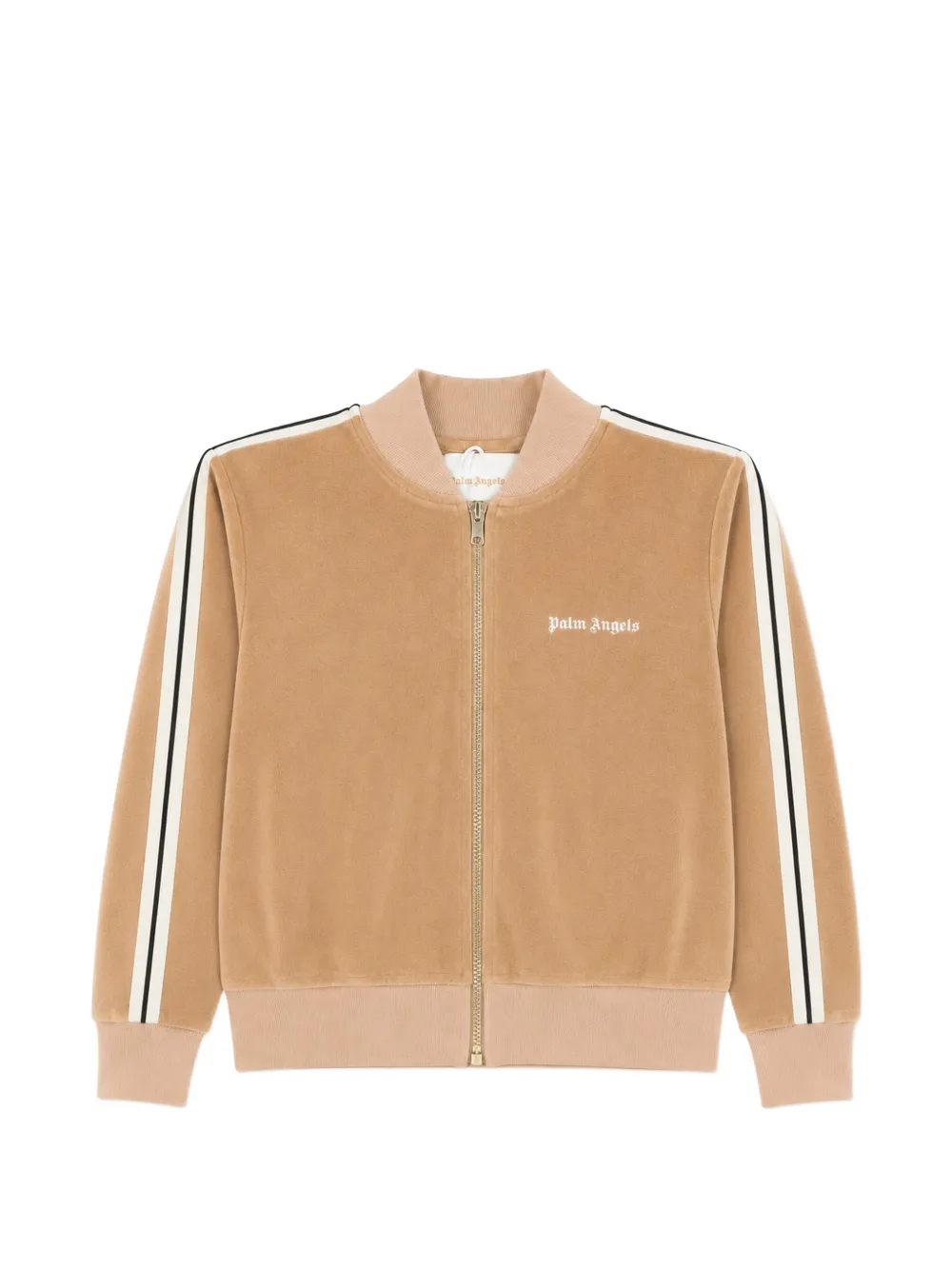 Palm Angels Kids logo-print track jacket - Toni neutri