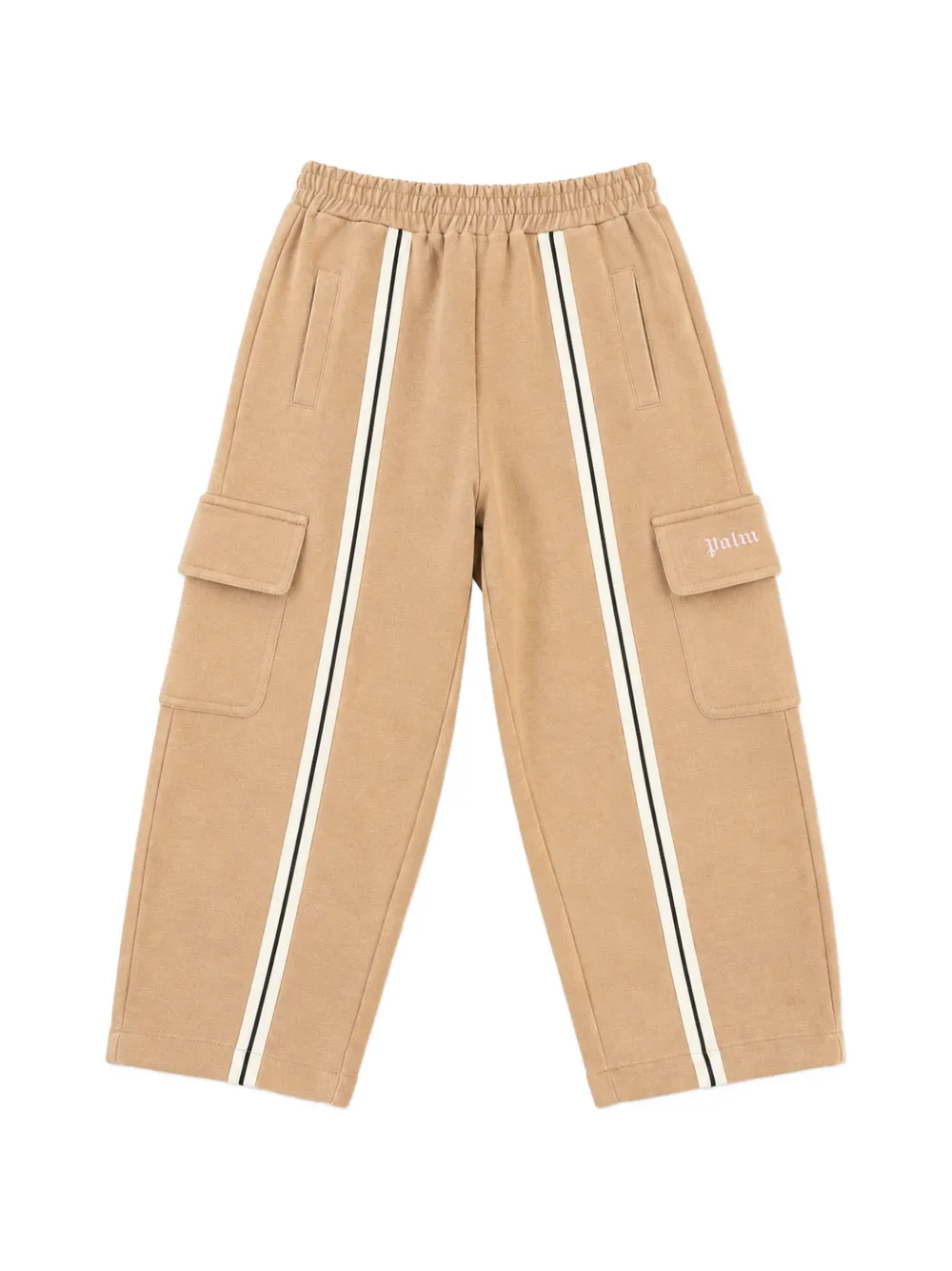 Palm Angels Kids side-stripe cargo pants - Marrone