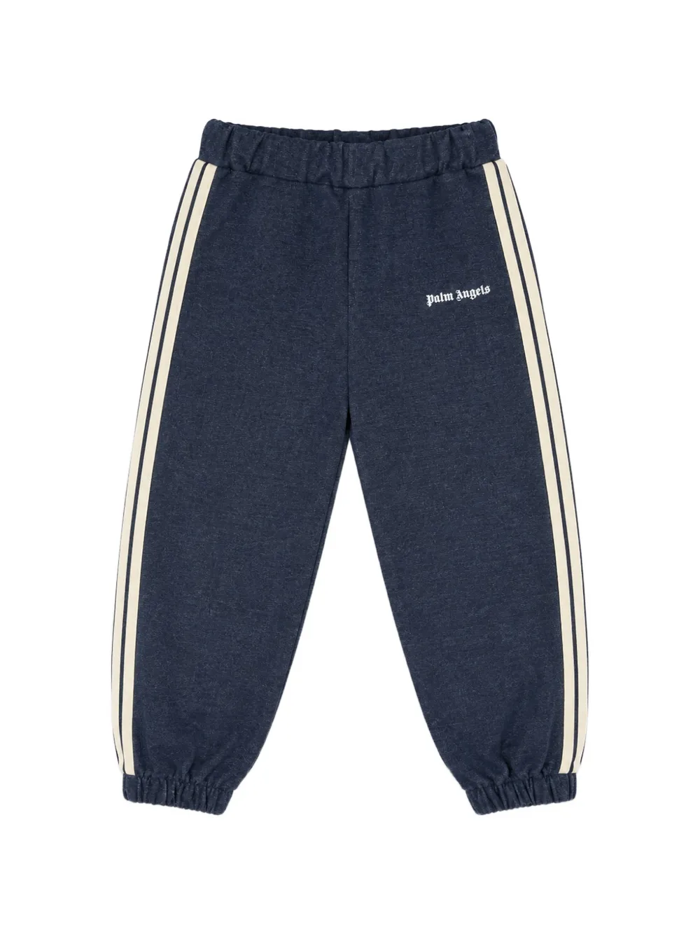 Palm Angels Kids logo-print side-stripe track pants - Blau