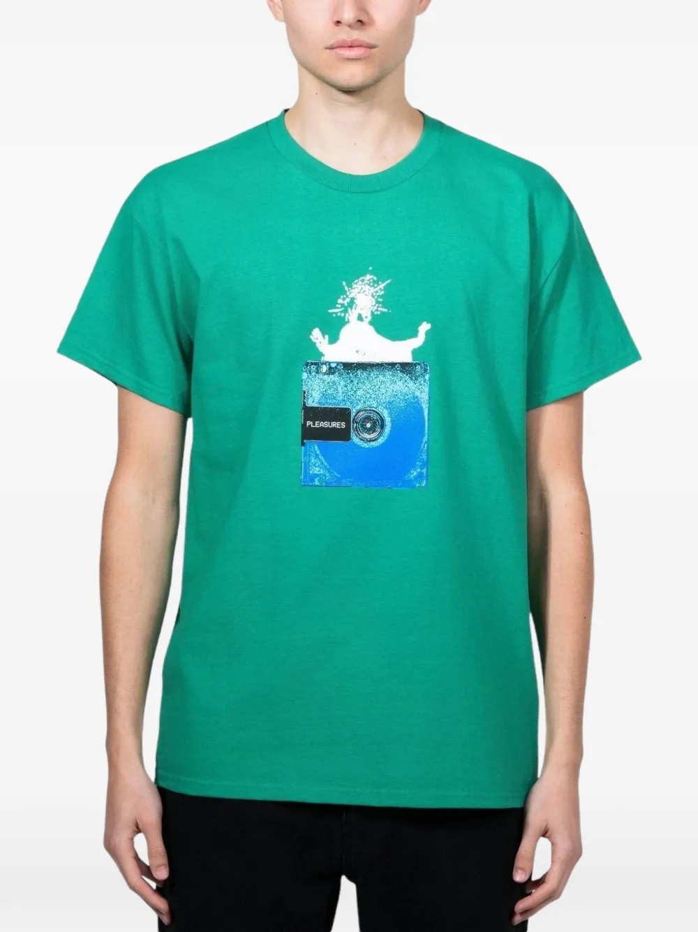 Pleasures Opera T-shirt met grafische print Groen