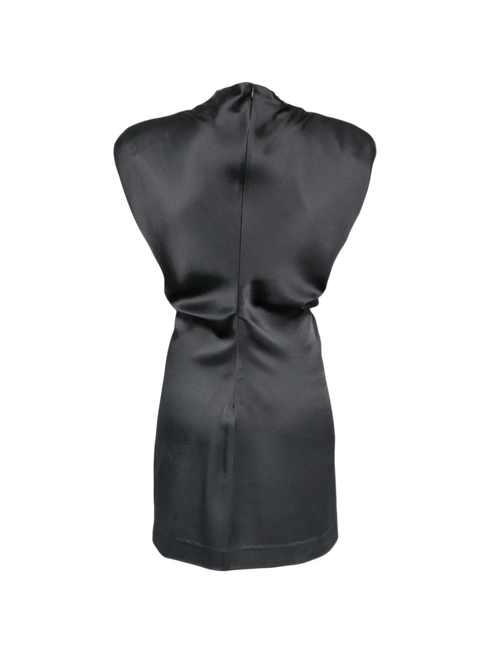Federica Tosi Mini-jurk met ruches en col Grijs