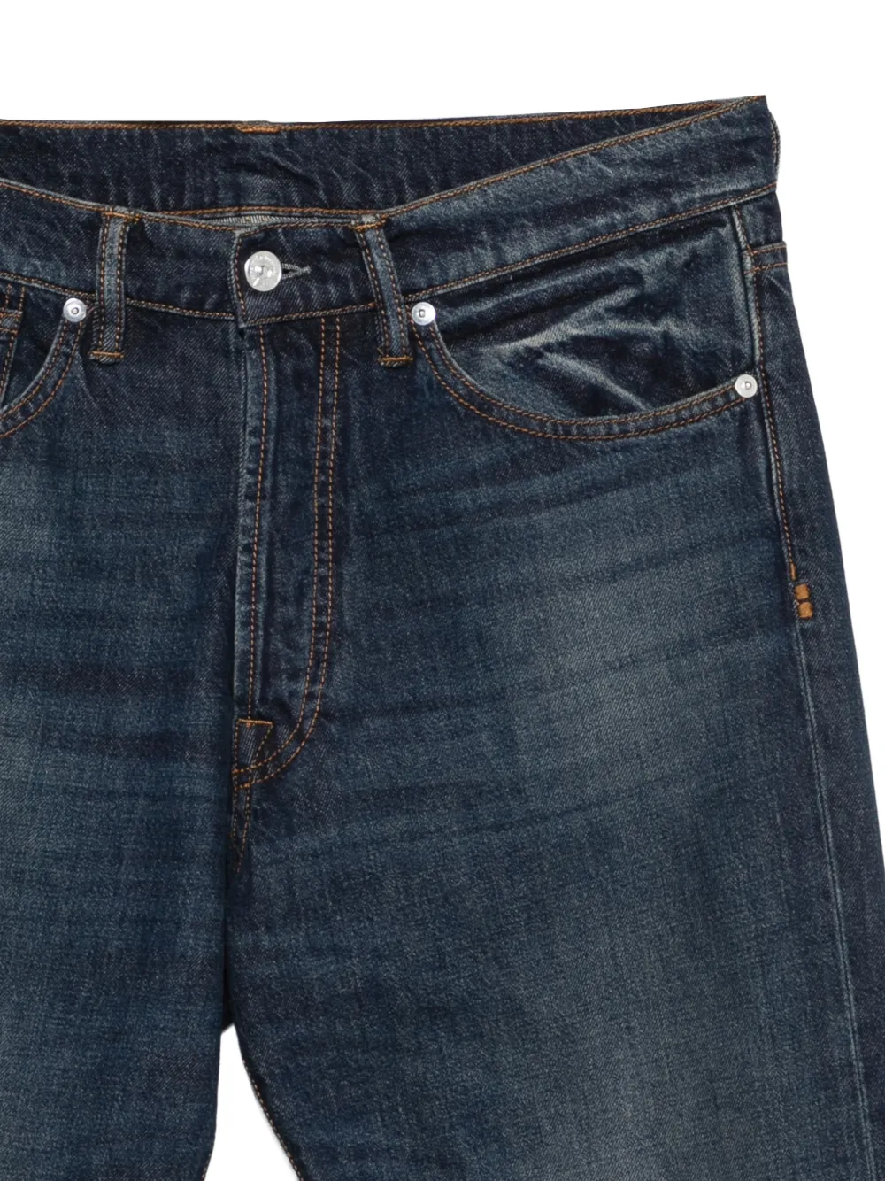 Nine In The Morning Nathan straight jeans met vervaagd effect Blauw