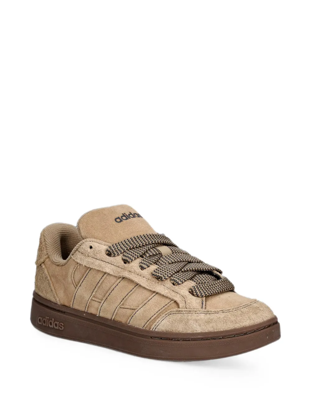 adidas Ground Court Alpha suede panelled sneakers Beige