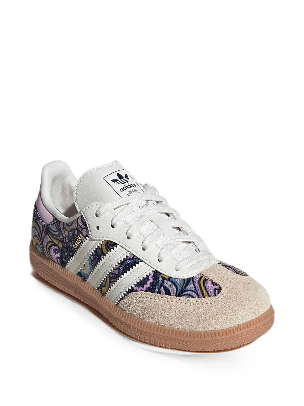 adidas Kids Samba OG paisley-print sneakers Wit