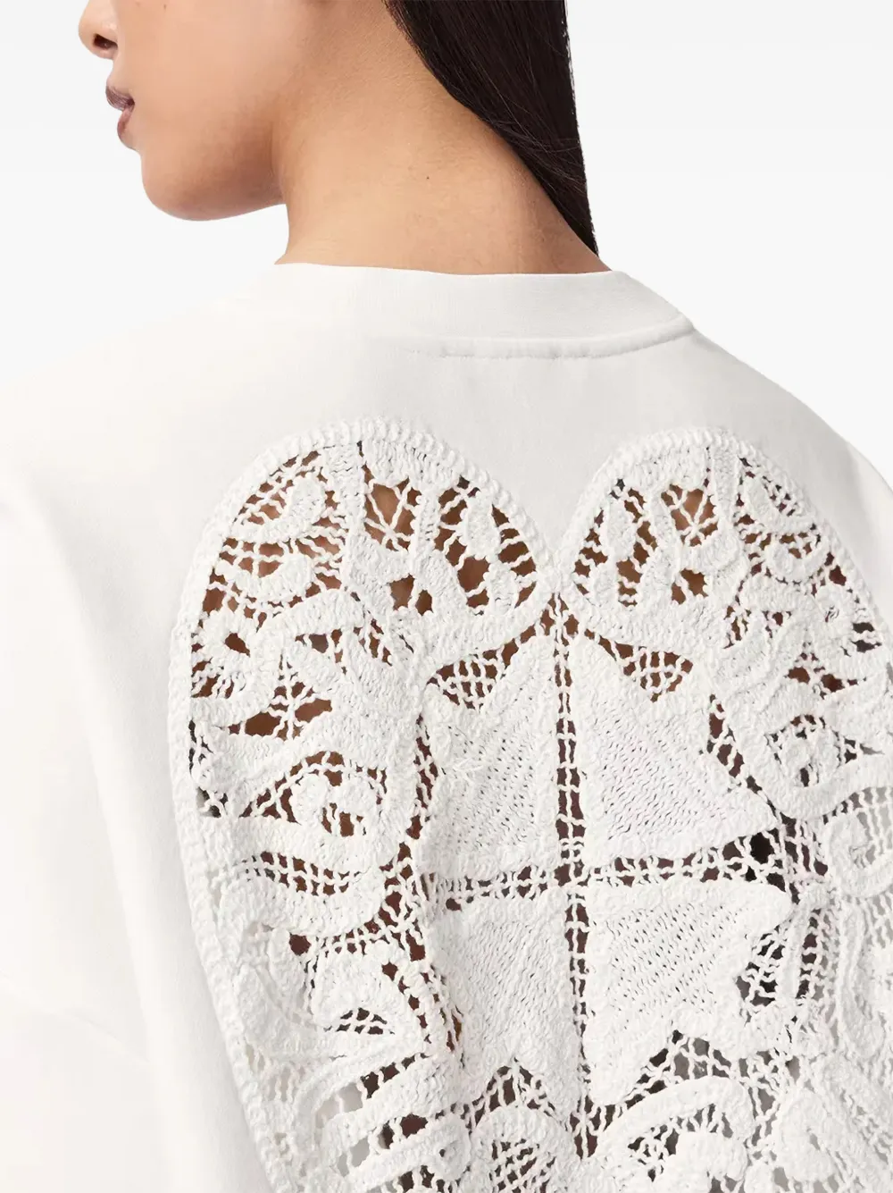 AllSaints Esme Lila oversized sweater met lange mouwen Wit